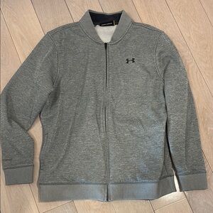 Under Armour Heather Gray Full-Zip Jacket. Size Large.